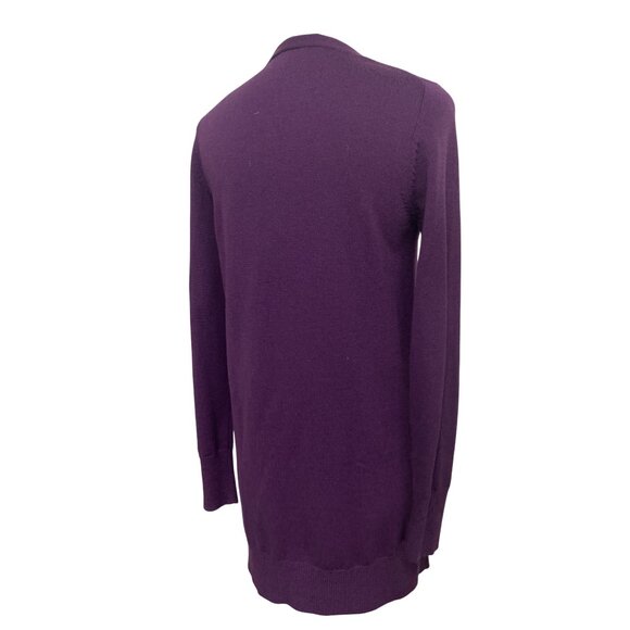Ann Taylor Womens Merino Wool Cardigan Sweater Medium Size Purple - Picture 7 of 10